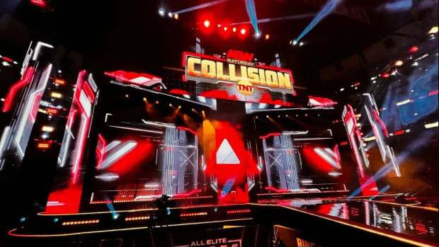 A shot of the AEW Collision stage.